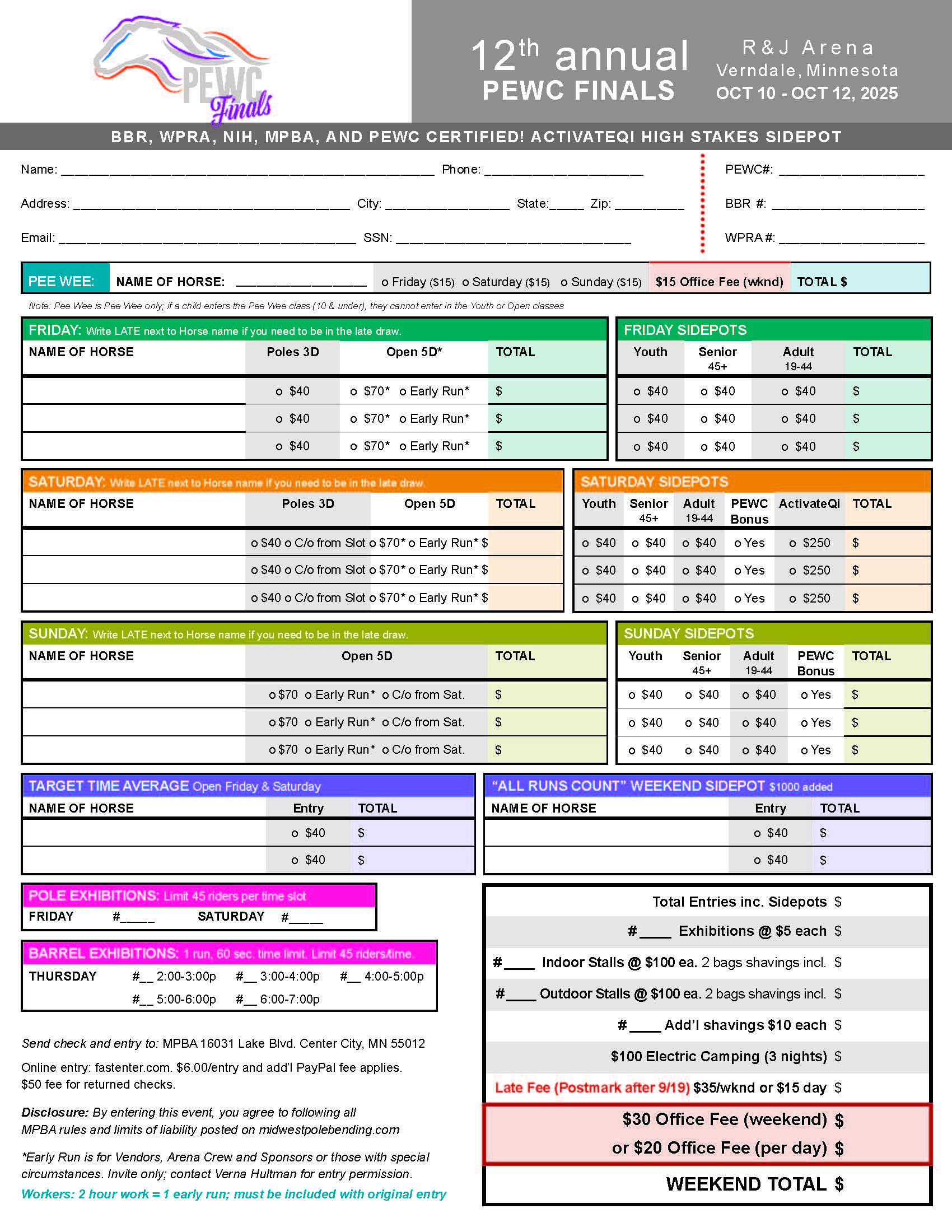 12th Annual PEWC Finals